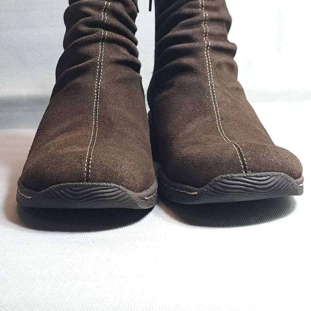 BareTraps Women's‎ Karna Size 9 1/2M Brown Leather Ankle Booties/Shoes Zipper